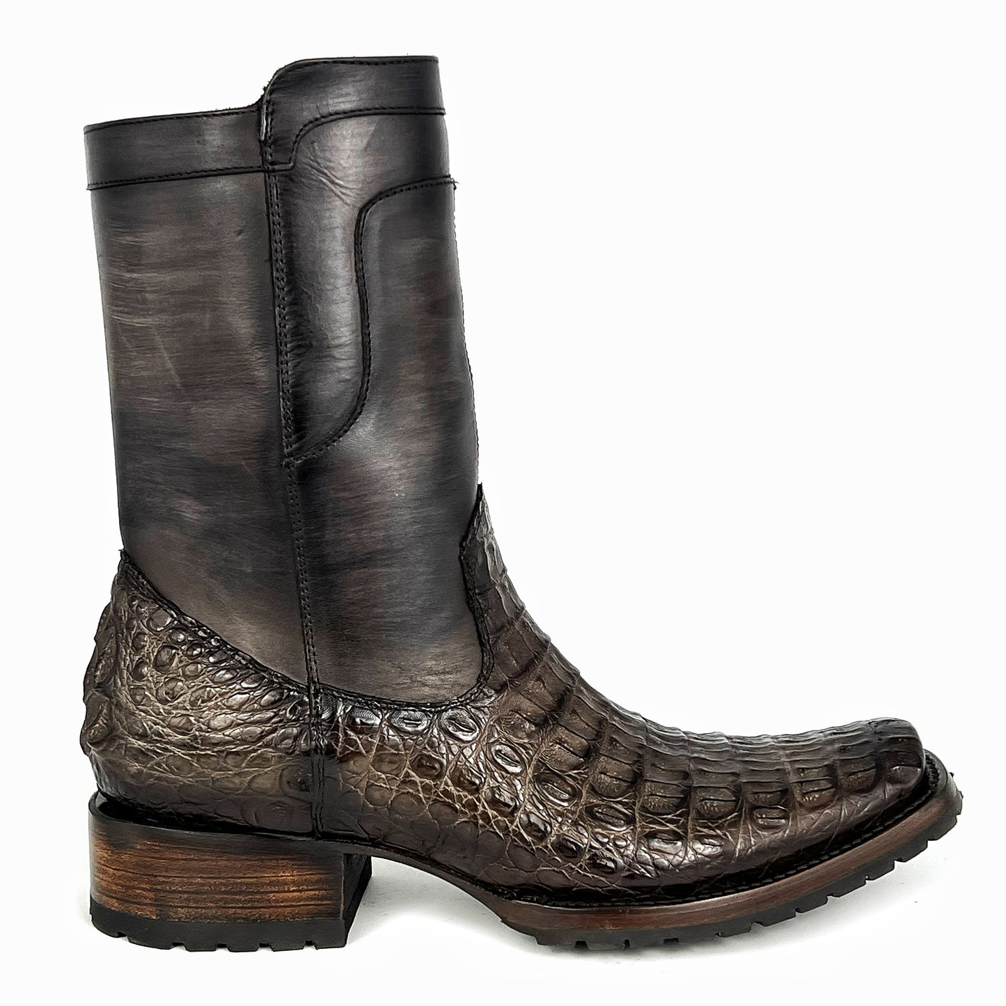 CHRISTIAN GRIS COCODRILO BOOTS (TRACK)