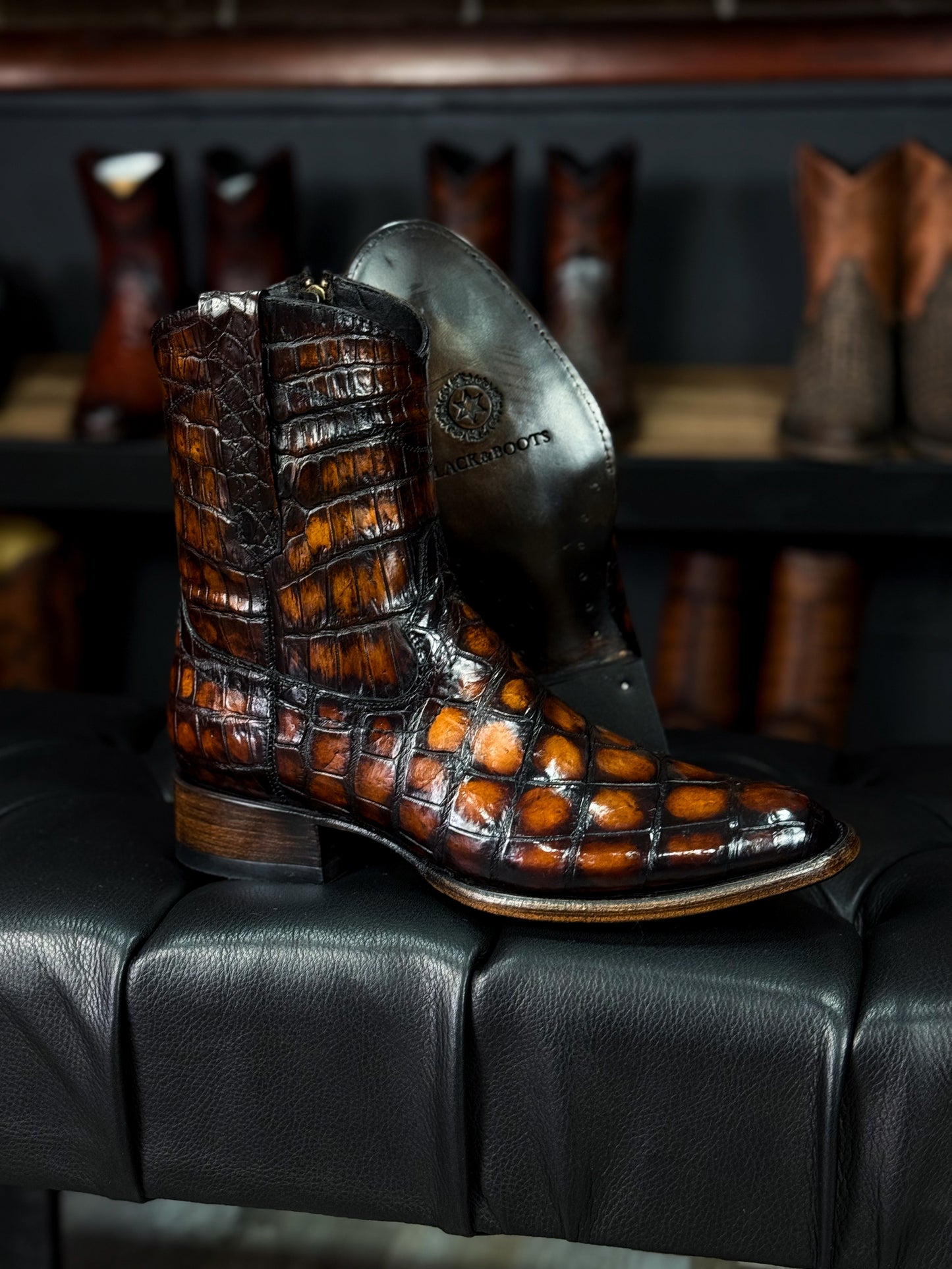 EMMA SOMBREADO FULL COCODRILO MORELETI BOOTS OVAL