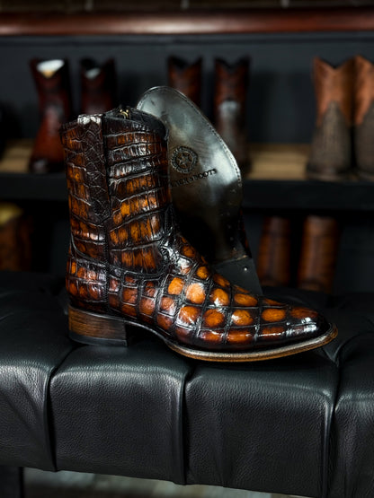 EMMA SOMBREADO FULL COCODRILO MORELETI BOOTS OVAL