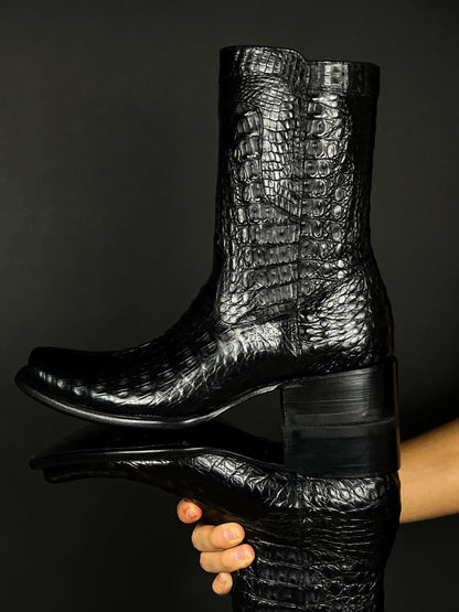 CHRISTIAN BLACK FULL COCODRILO BOOTS