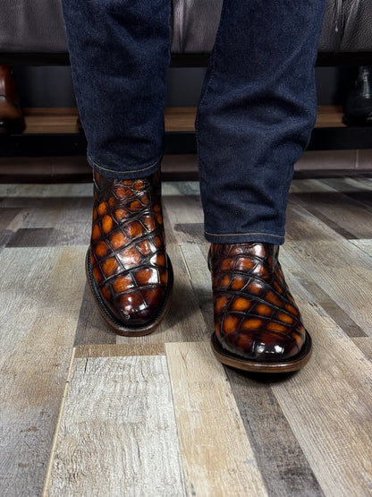 EMMA SOMBREADO FULL COCODRILO MORELETI BOOTS OVAL