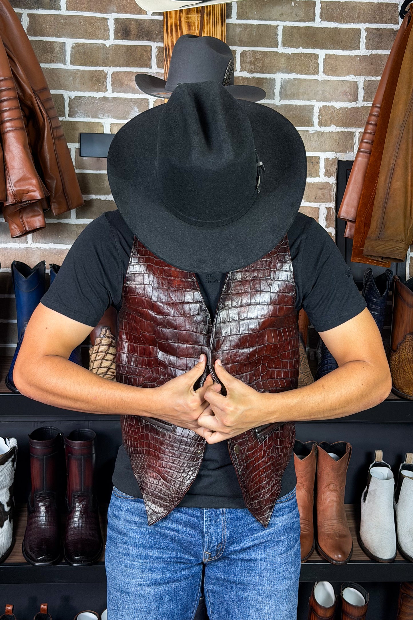 CHALECO BROWN COWBOY COCODRILO