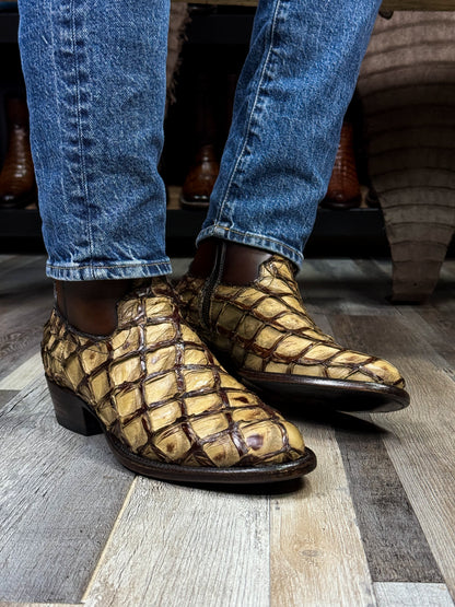 CARLO BROWN PITON BOOTS 