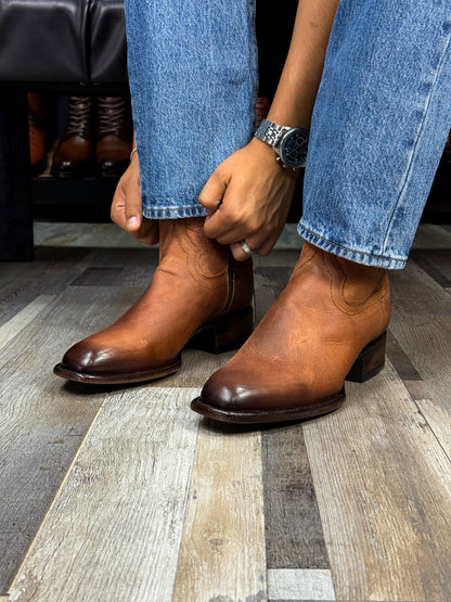 CARLO BROWN PITON BOOTS 