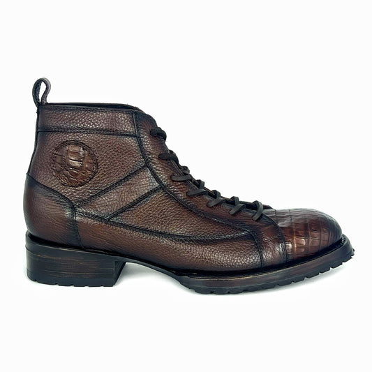 CARLO BROWN PITON BOOTS 
