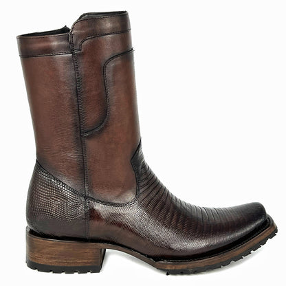 EMMA BROWN LIZARD BOOTS 