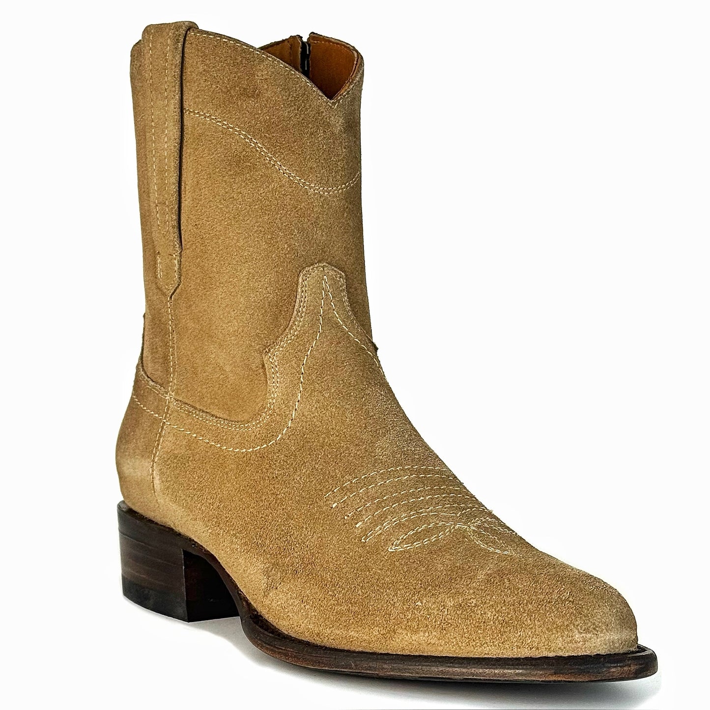 EMMA GAMUZA BEIGE BOOTS OVAL