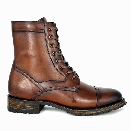 CARLO BROWN PITON BOOTS 