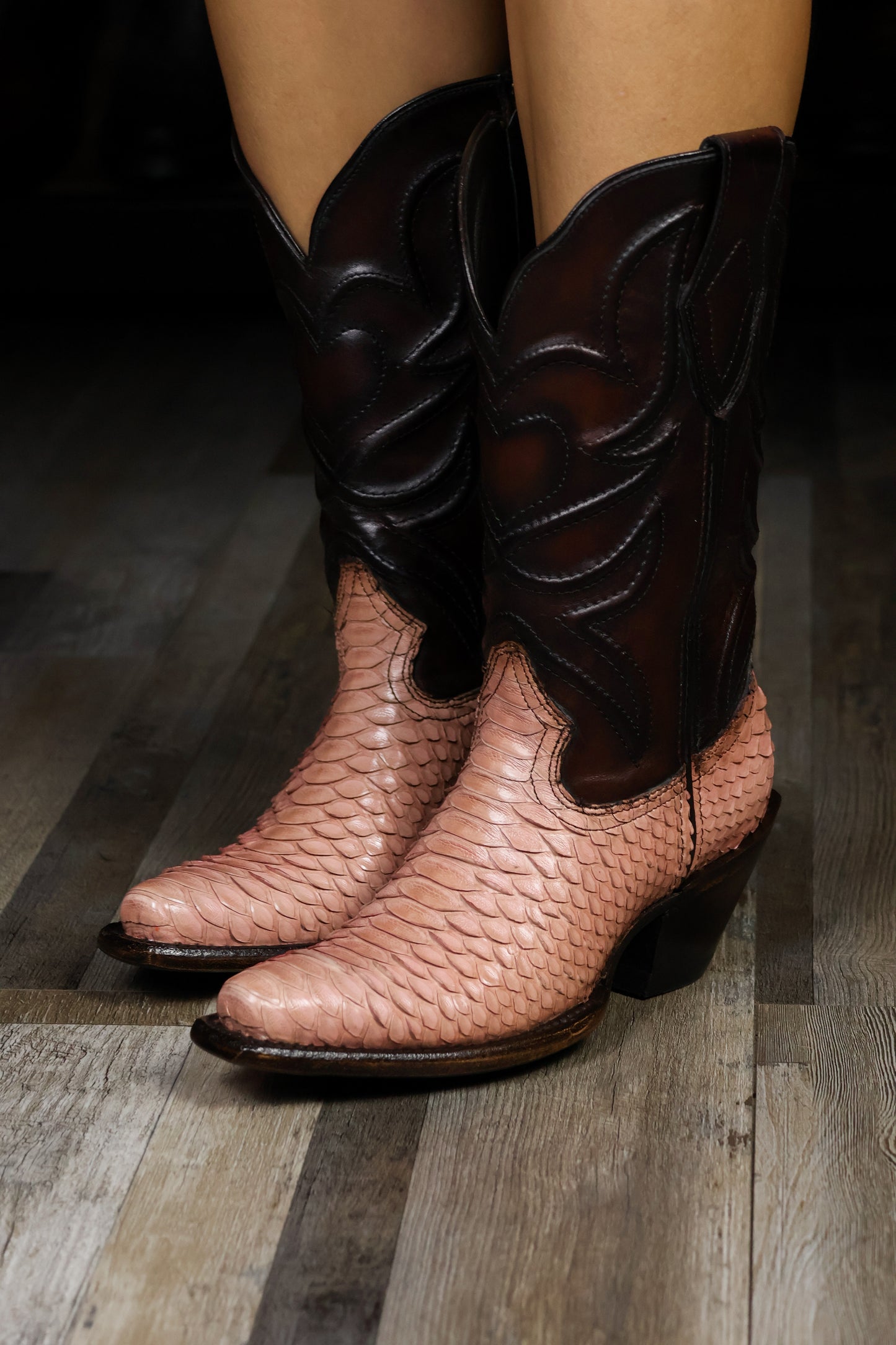 EMMA BROWN PITON BOOTS 