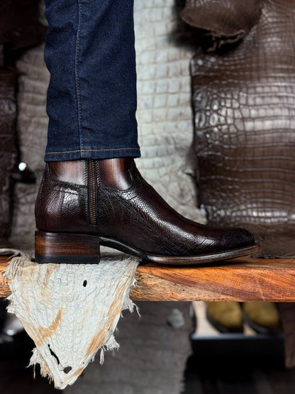 EMMA DARK BROWN PATA DE AVESTRUZ