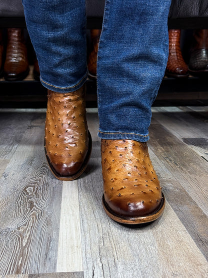 EMMA FULL AVESTRUZ BOOTS OVAL