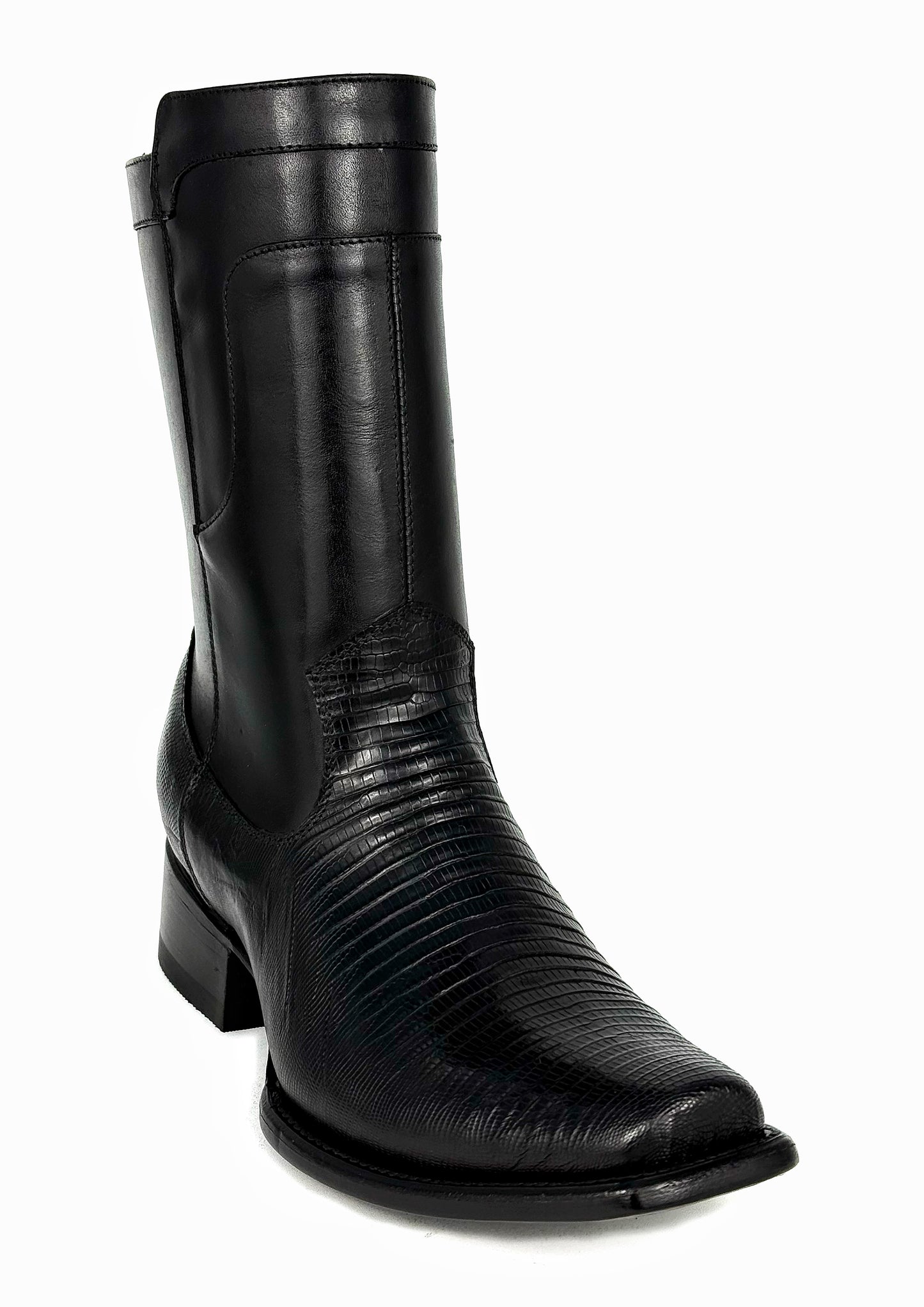 CHRISTIAN BLACK LIZARD BOOTS