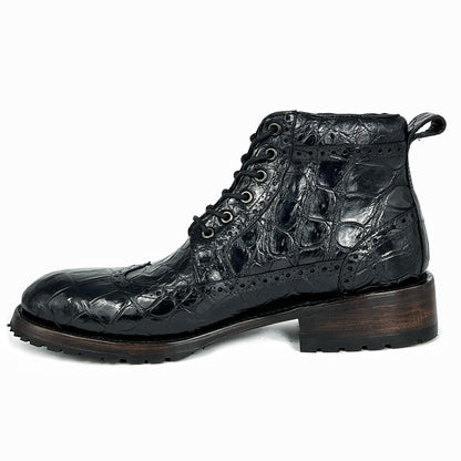 CARLO BROWN PITON BOOTS 