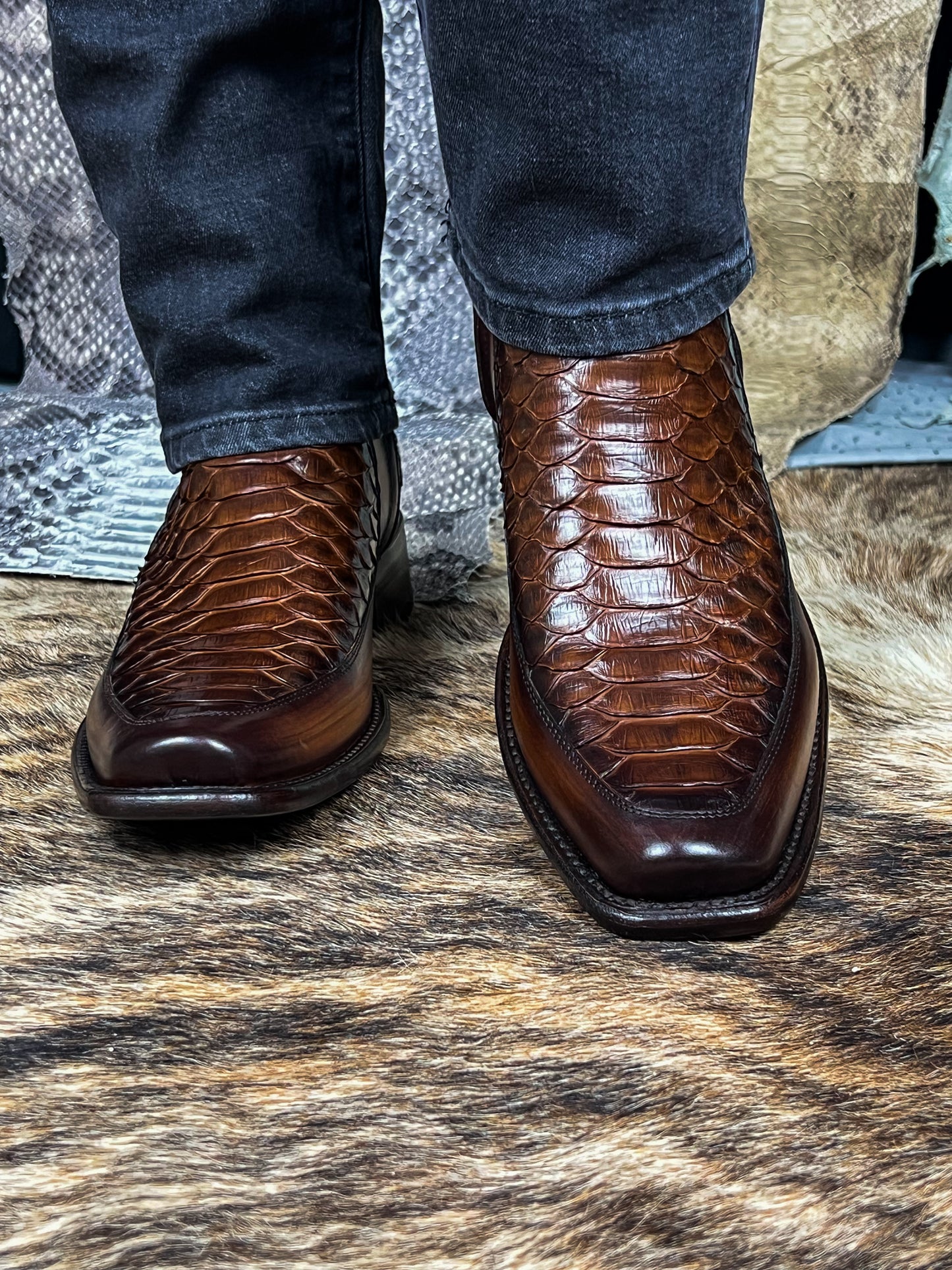 EMILIO BROWN PITON BOOTS