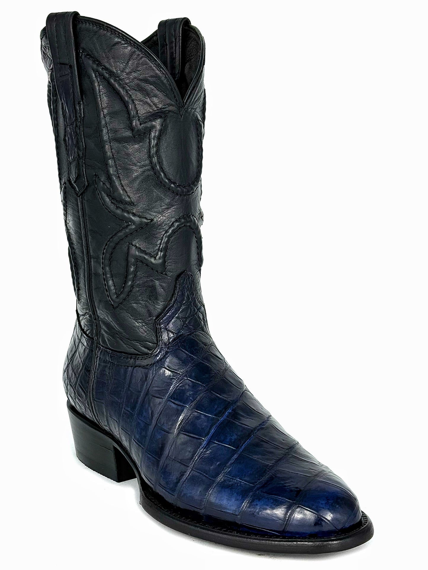 COWBOY BLUE COCODRILO MORELETI BOOTS OVAL