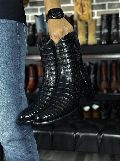EMMA NEGRO FULL COCODRILO FUSCUS OVAL