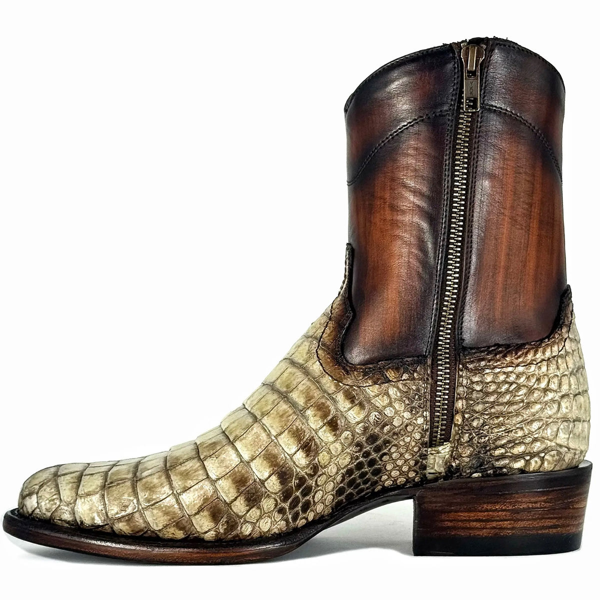 EMMA PANZA ALLIGATOR NATURAL OVAL
