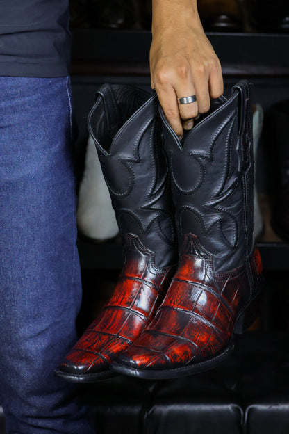 COWBOY ROJO NEGRO ALLIGATOR HOLANDA
