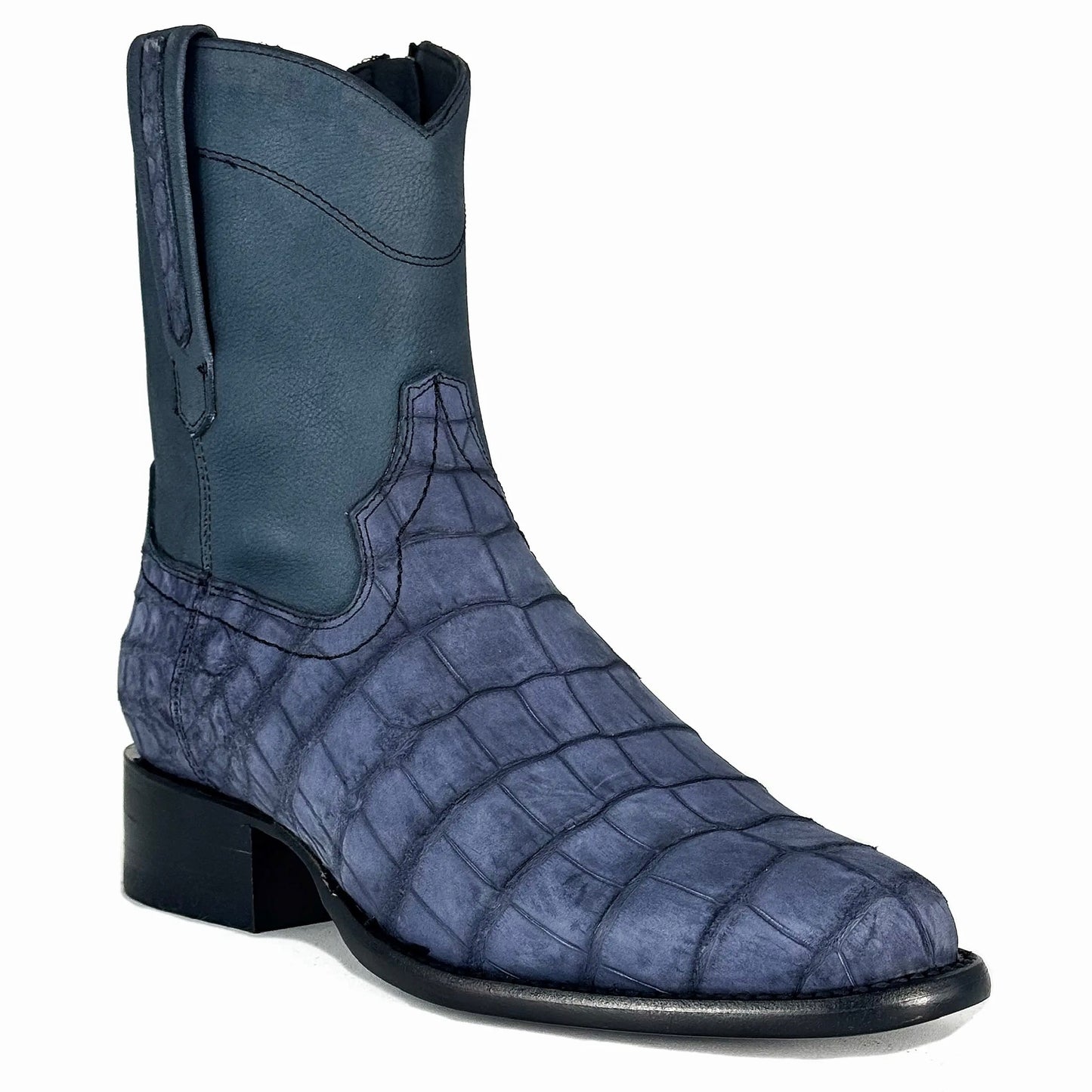EMMA AZUL NOBUCK COCODRILO ALLIGATOR OVAL