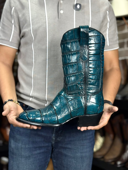 COWBOY AZUL TURQUESA OBSCURO FULL ALLIGATOR FRANCESA