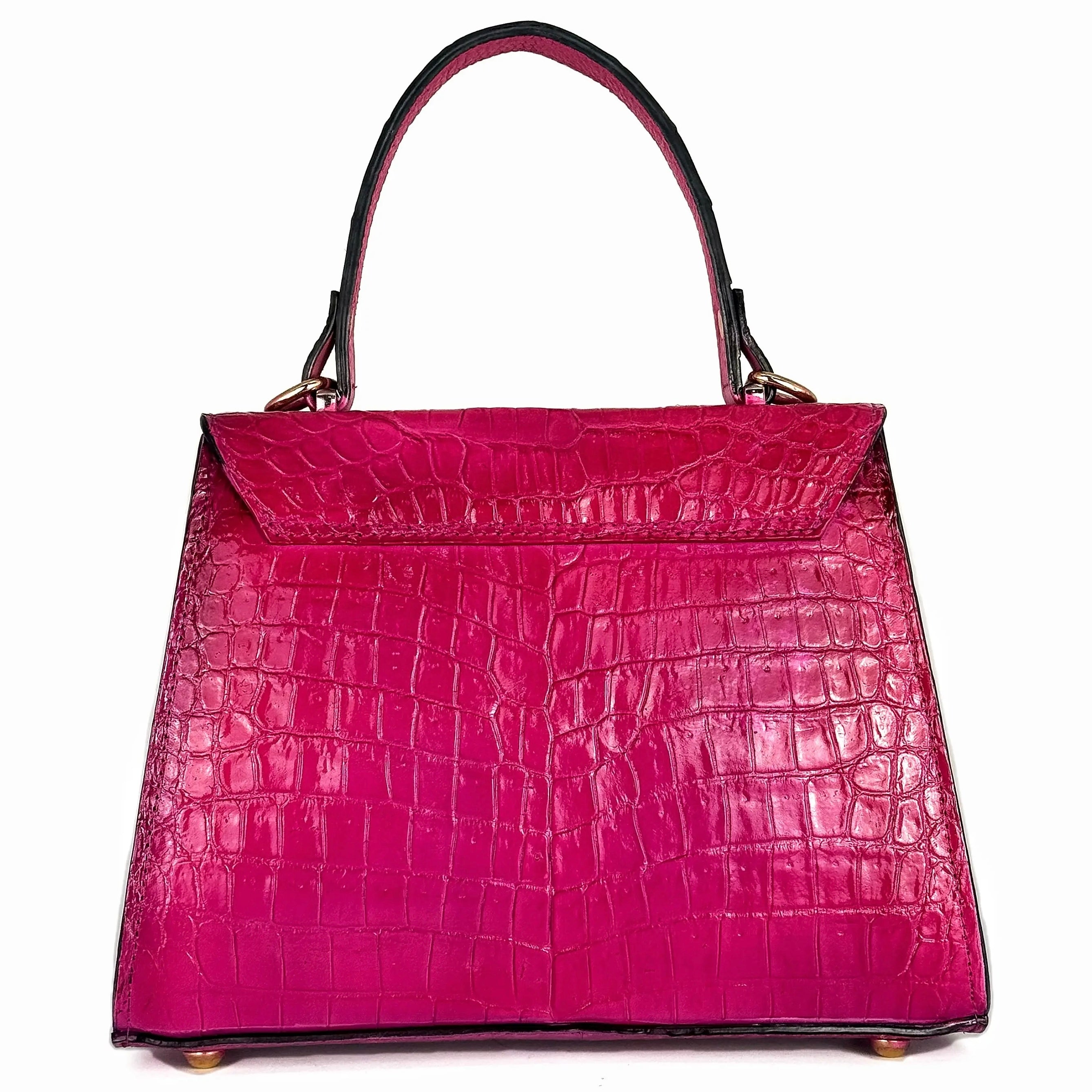 BOLSA ROSA COCODRILO PARA DAMA