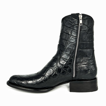 EMMA BLACK FULL COCODRILO BOOTS