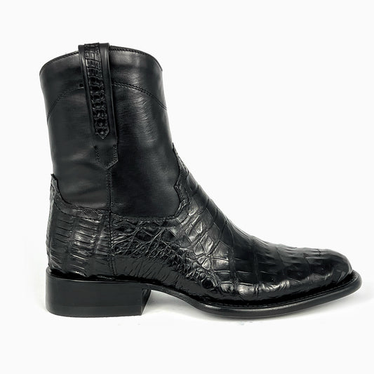 EMMA BLACK COCODRILO FUSCUS BOOTS