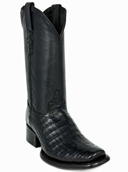 EDGAR BROWN CROCODILE BOOTS 