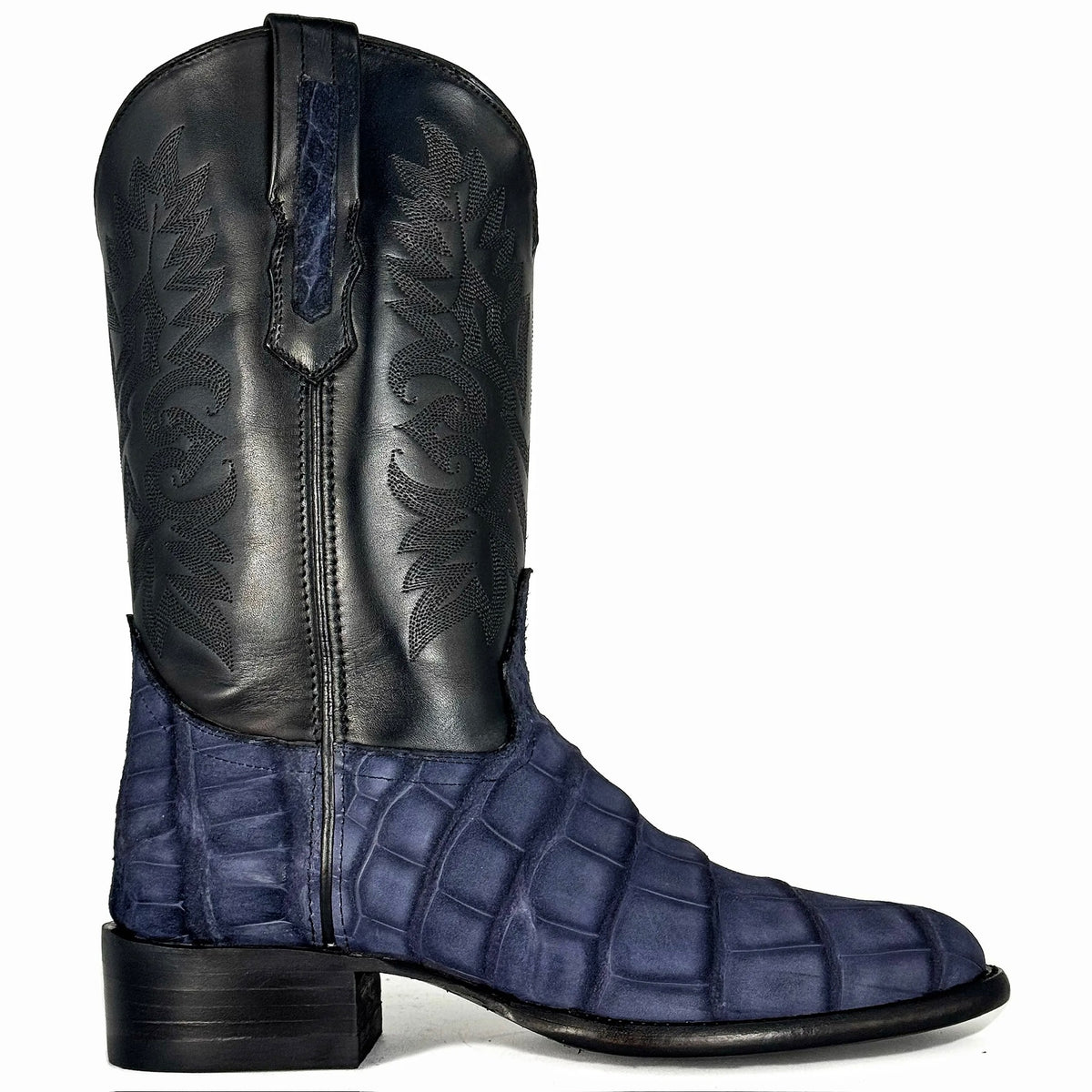 COWBOY AZUL NOBUCK COCODRILO ALLIGATOR OVAL
