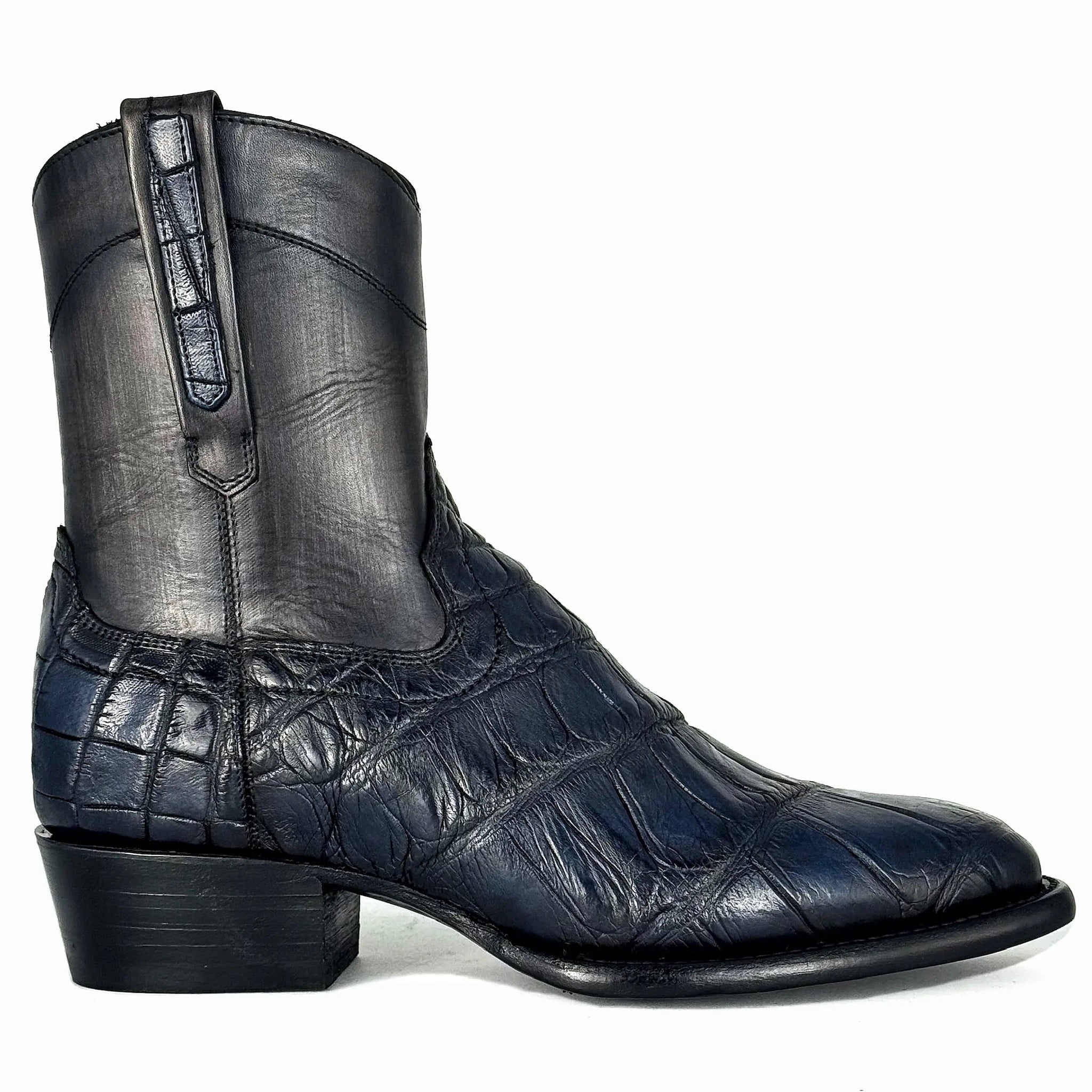 EMMA GRIS AZUL COCODRILO ALLIGATOR FRANCESA