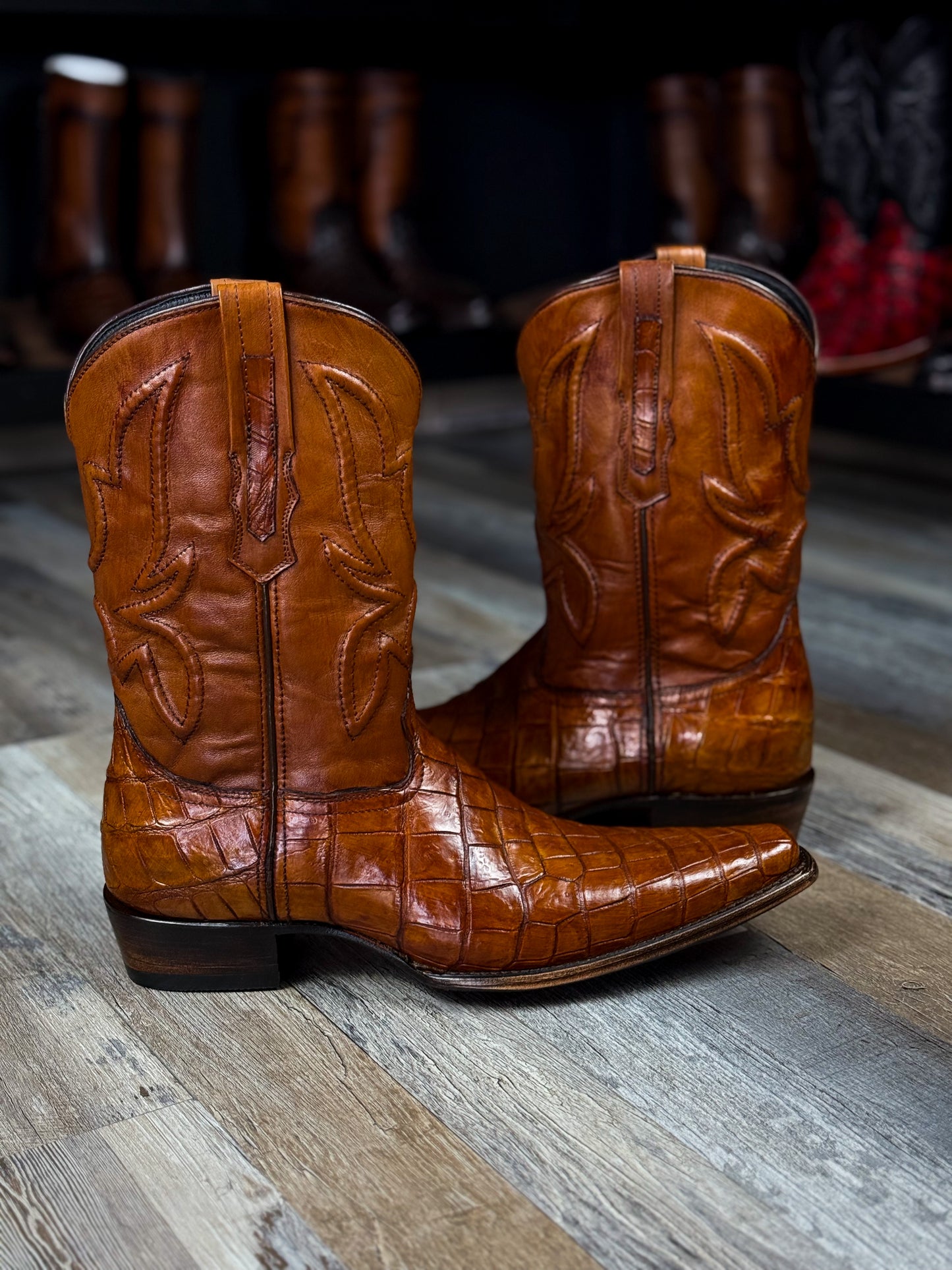 EMMA BROWN PITON BOOTS 