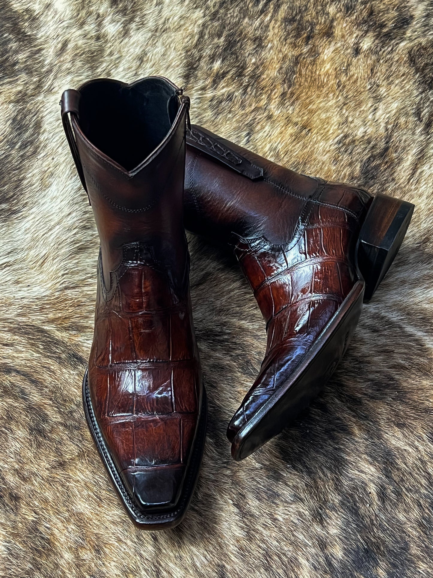 EMMA BROWN PITON BOOTS 