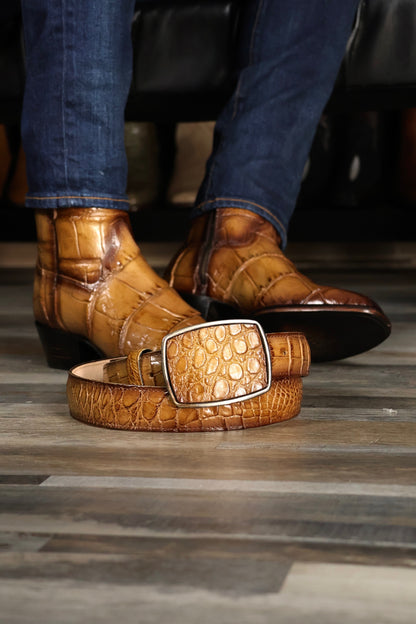 EMMA FULL BEIGE COCODRILO ALLIGATOR FRANCESA
