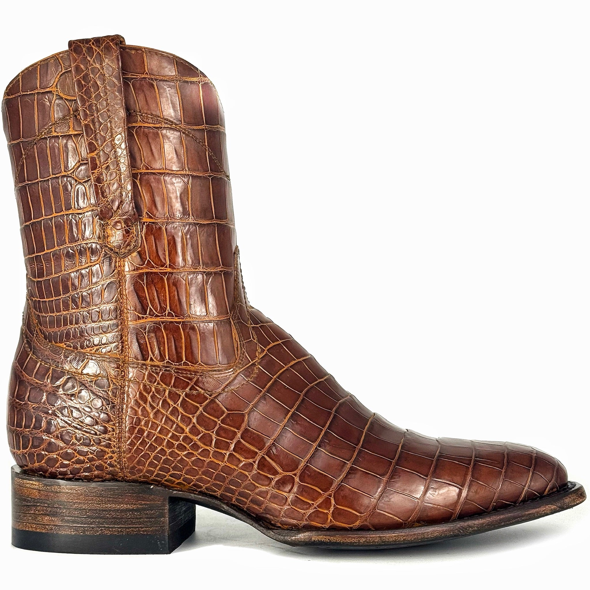 EMMA CARAMELO FULL COCODRILO SIAMES BOOTS FRANCESA