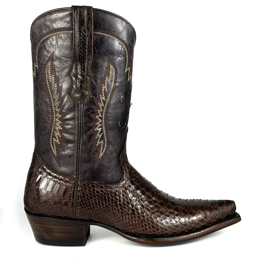 COWBOY BROWN PITON BOOTS TEXANA