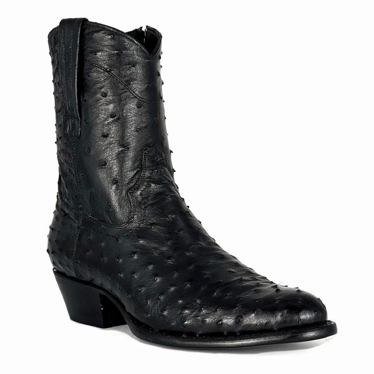 EMMA BLACK FULL OSTRICH OVAL