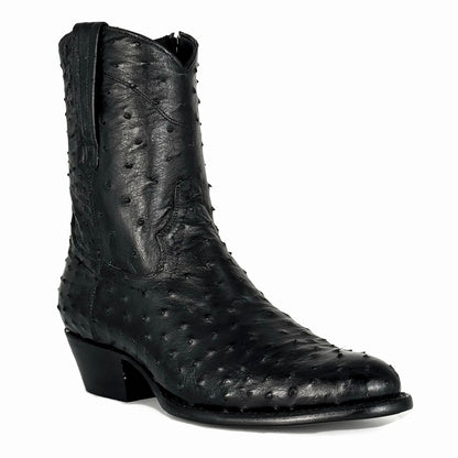 EMMA BLACK FULL OSTRICH OVAL