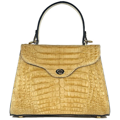 BOLSA BEIGE COCODRILO PARA DAMA