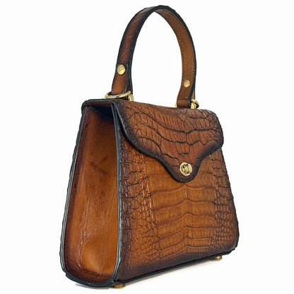 BOLSA MIEL COCODRILO PARA DAMA