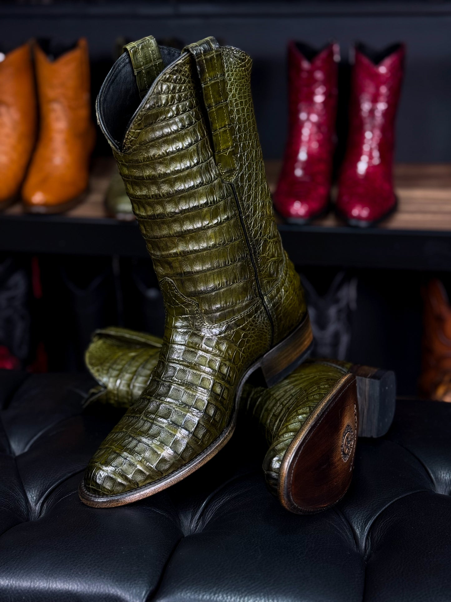 COWBOY GREEN FULL COCODRILO FUSCUS OVAL