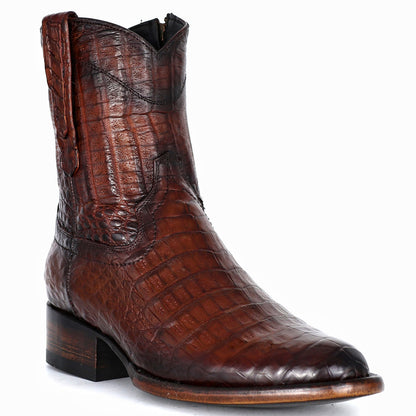 EMMA BROWN FULL COCODRILO FUSCUS BOOTS OVAL