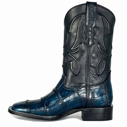 COWBOY AZUL TURQUESA OBSCURO COLA DE COCODRILO ALLIGATOR BULLDOG