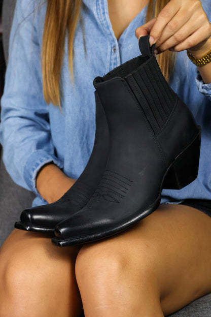 EMMA BROWN PITON BOOTS 