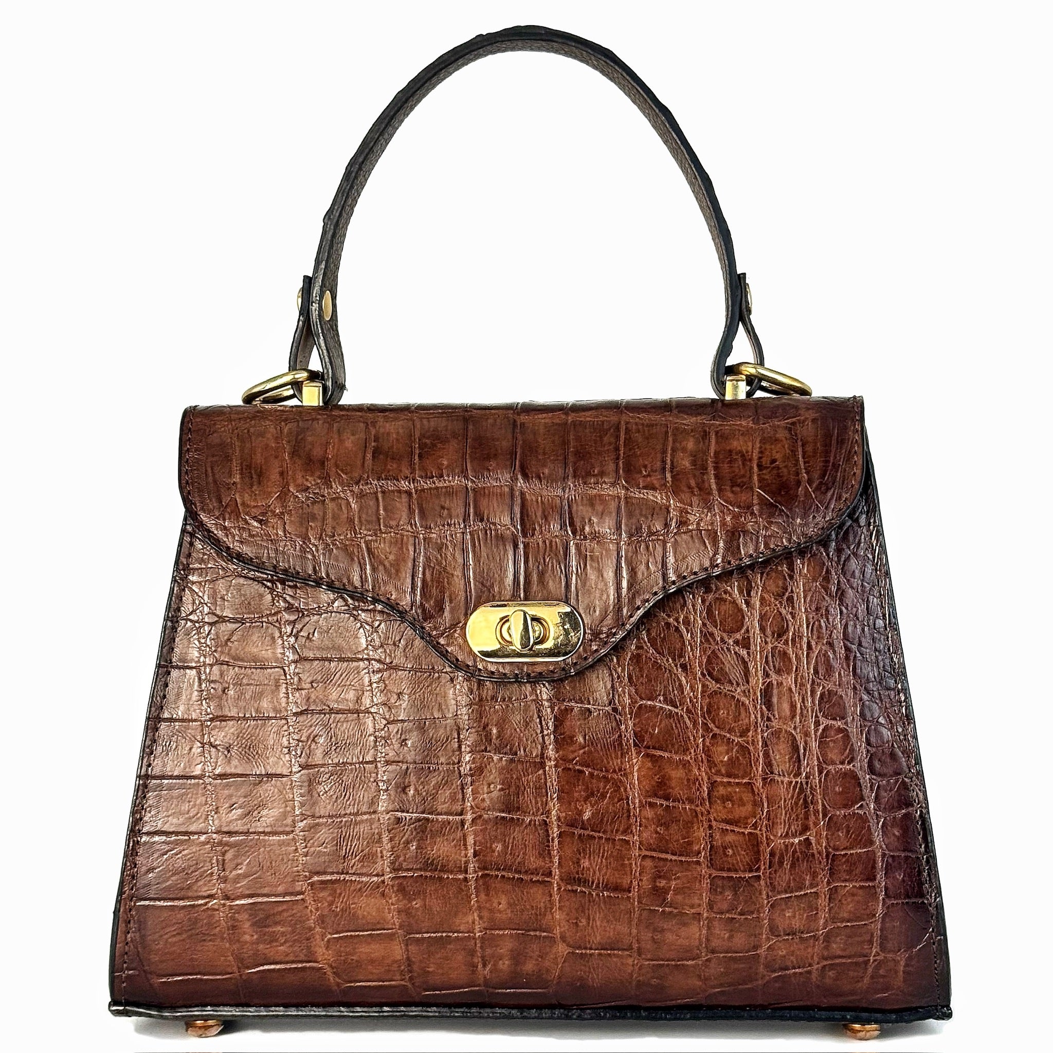 BOLSA COCODRILO BROWN PARA DAMA