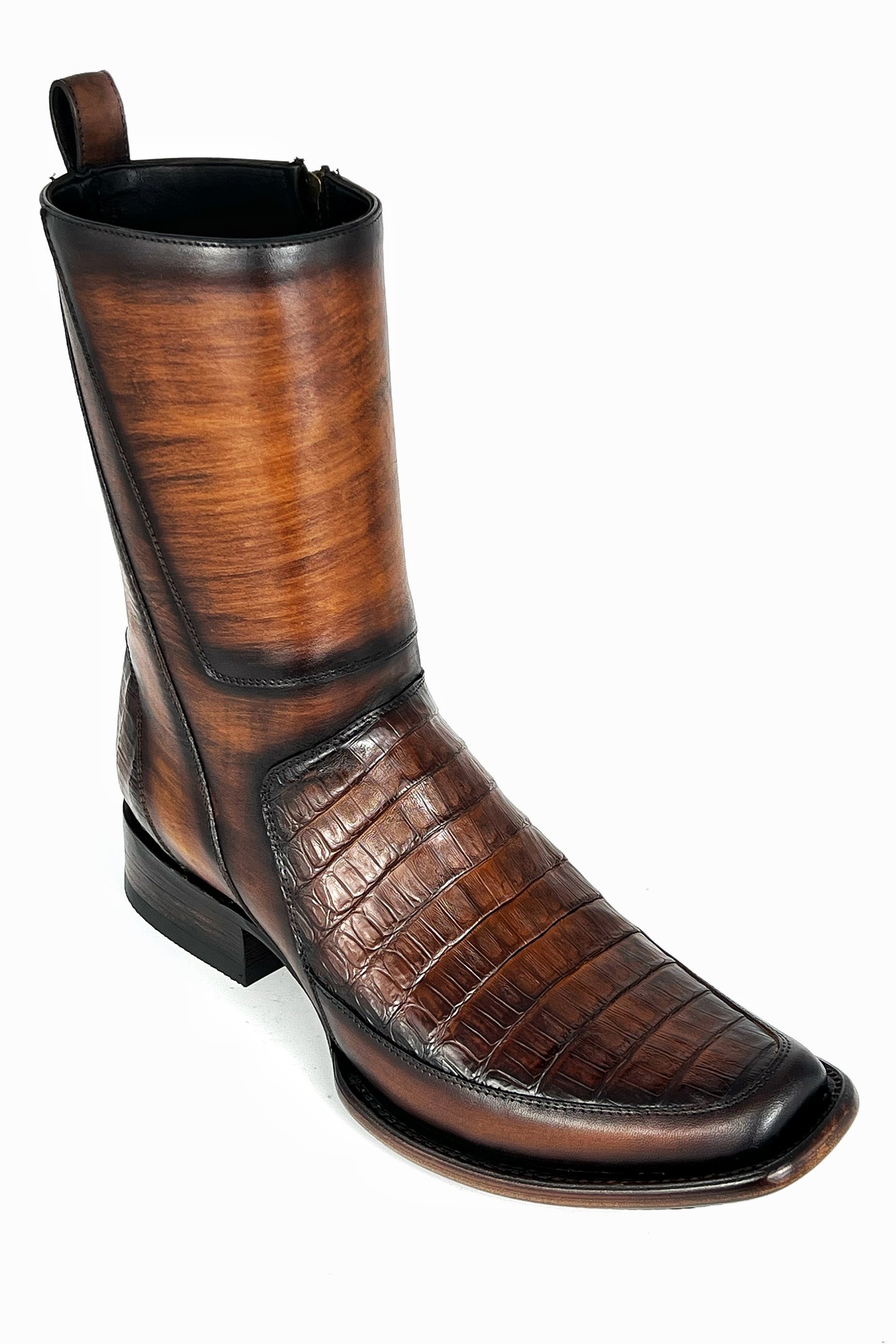 EMILIO BROWN COCODRILO BOOTS