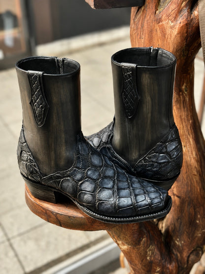 MÁXIMO GRIS AZUL COCODRILO ALLIGATOR NEVADA