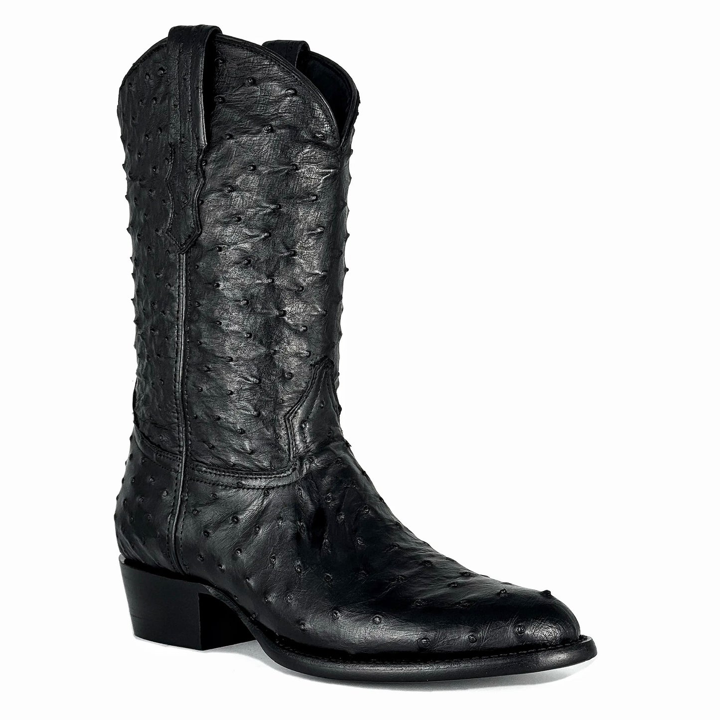 COWBOY NEGRO FULL AVESTRUZ OVAL