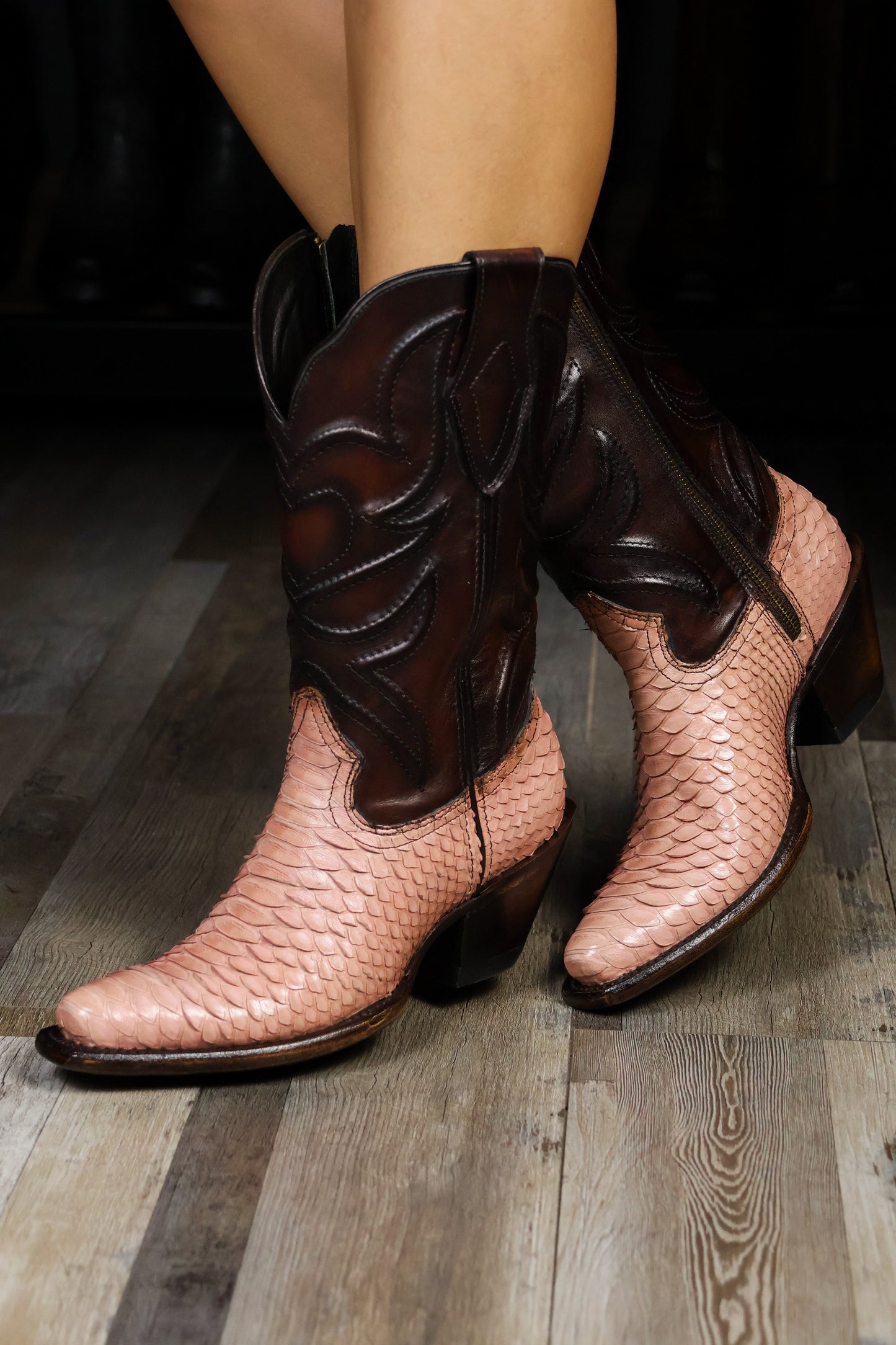 EMMA BROWN PITON BOOTS 