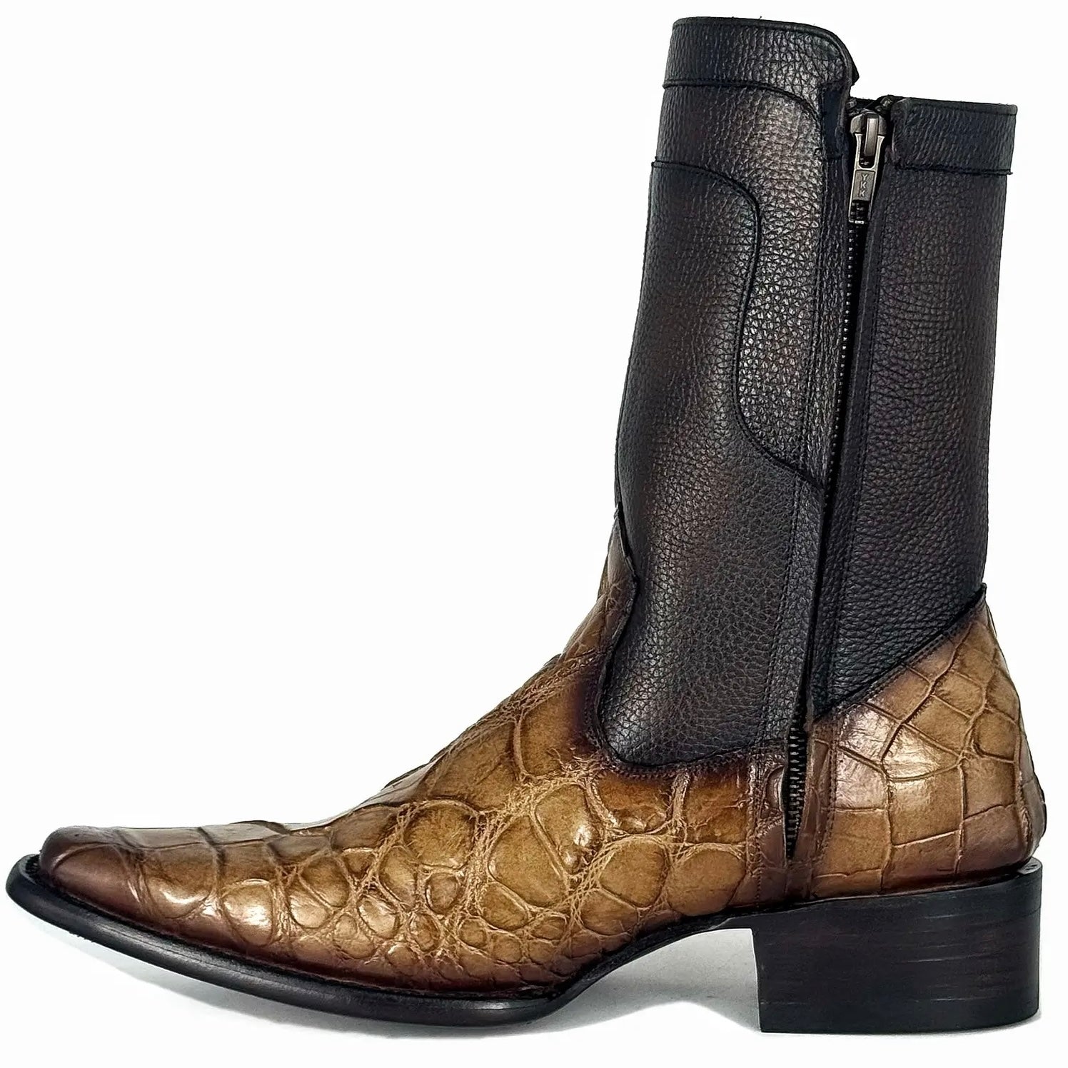 CHRISTIAN BEIGE ALLIGATOR BOOTS HOLANDA