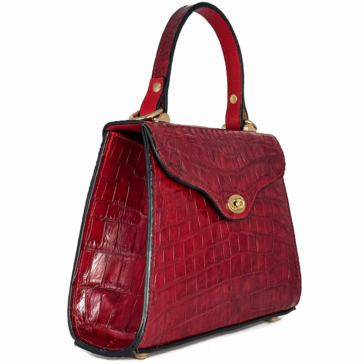 BOLSA ROJO COCODRILO PARA DAMA